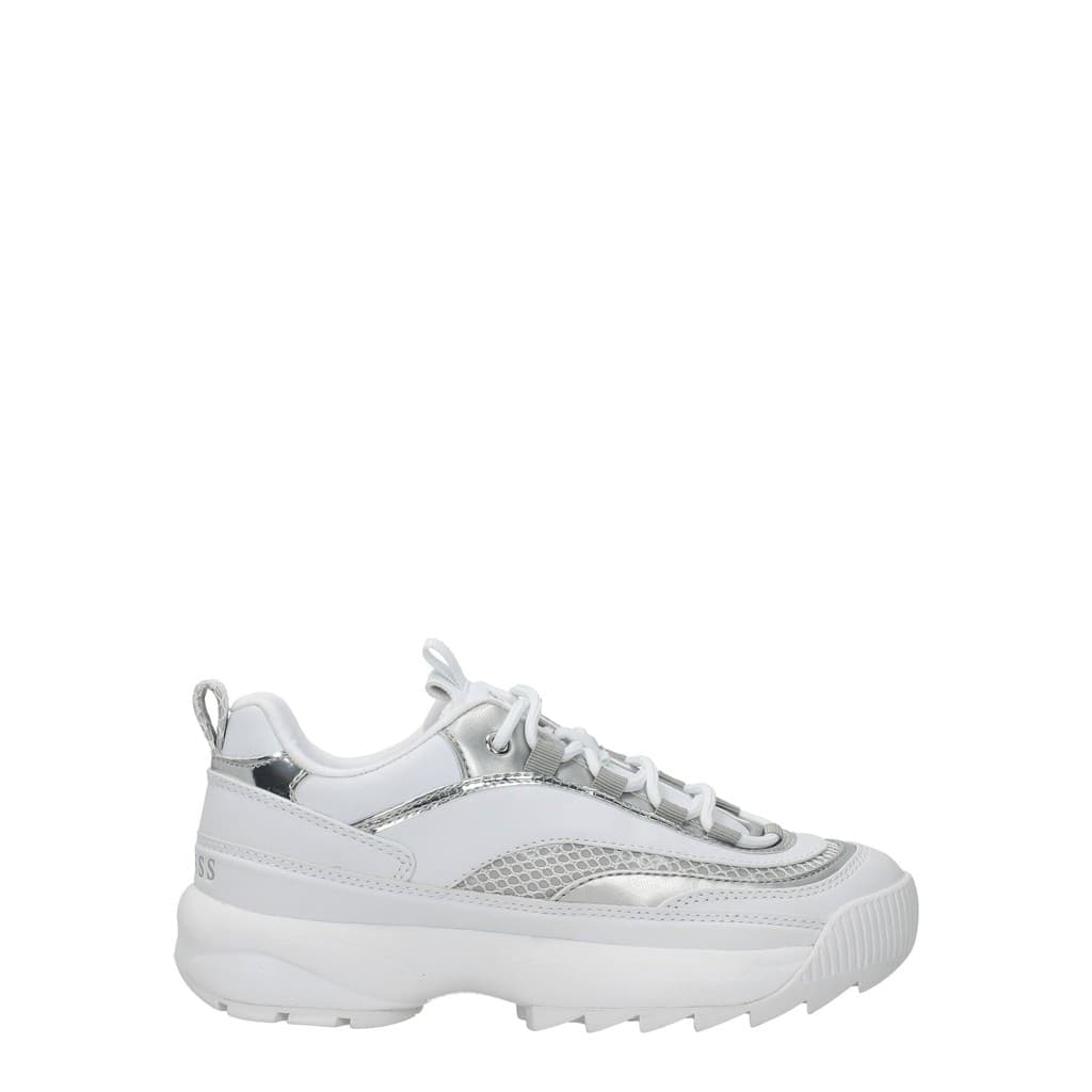 GUESS — Colore Primario: Bianco
Tipo Di Chiusura: Chiusura Con Lacci
Materiali: Polyurethane, Tessuto
Suola Della Scarpa: Gomma
Punta Della Scarpa: Punta Tonda
Tipologia Tacco: Tacchi Medi
Colore Secondario: Argento
Mpn: Fl5kayele12white