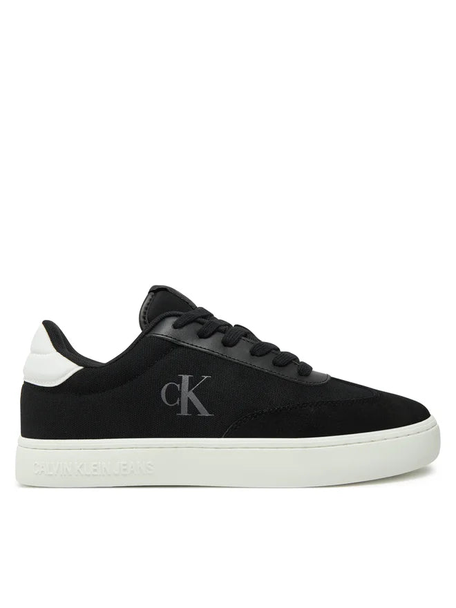 Calvin Klein Jeans Classic Cupsole Low Mix nere – profilo laterale con logo CK