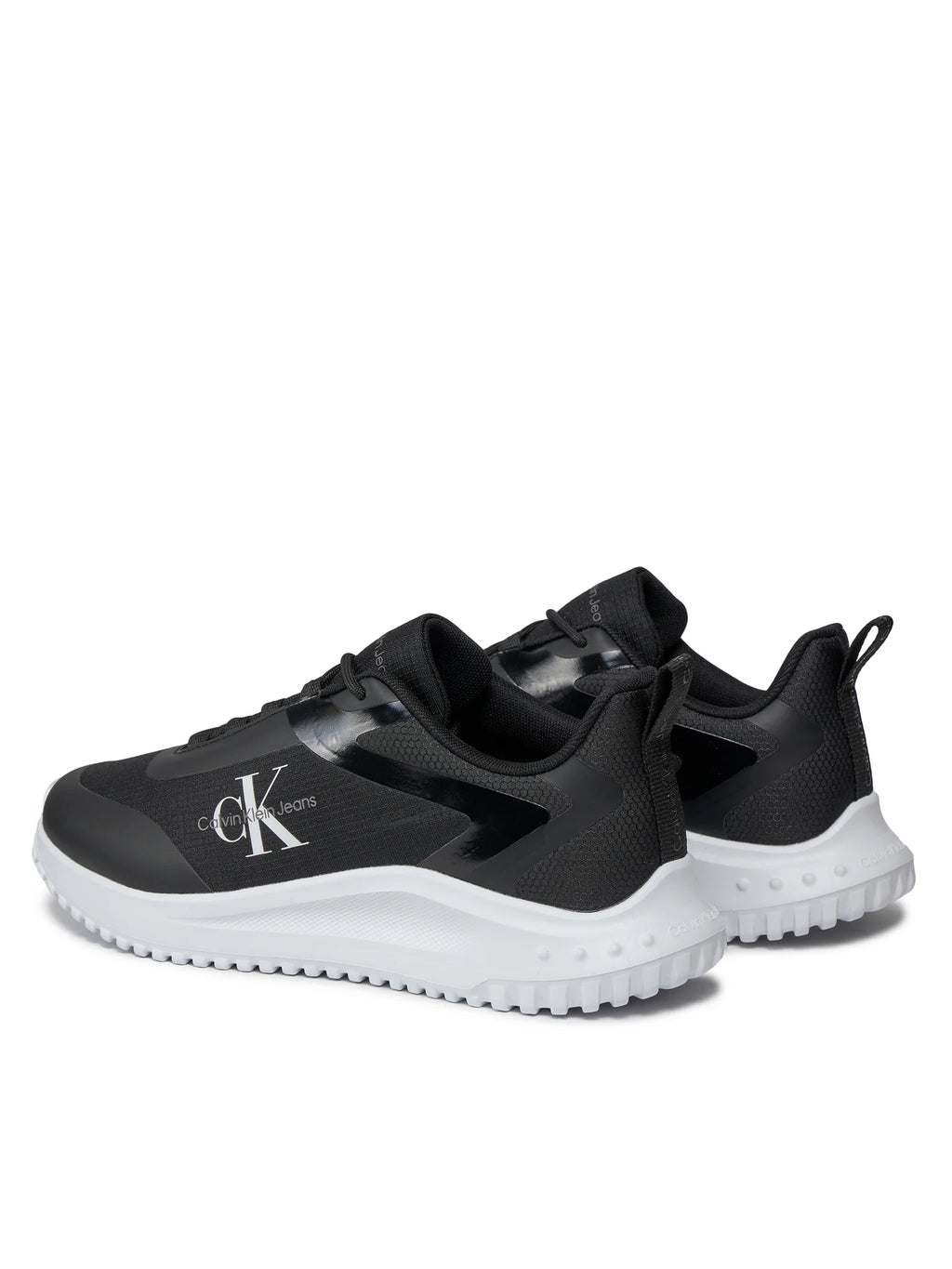 Sneakers Calvin Klein Jeans Eva Runner Low Lace nere – vista 3/4 posteriore
