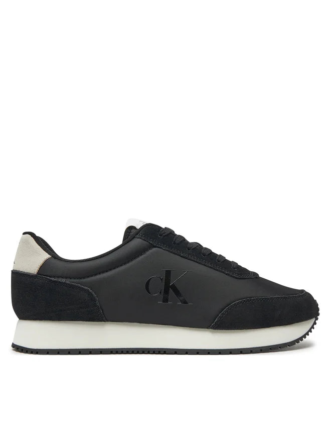 Sneakers Calvin Klein Jeans Retro Runner Iconic nere – profilo laterale