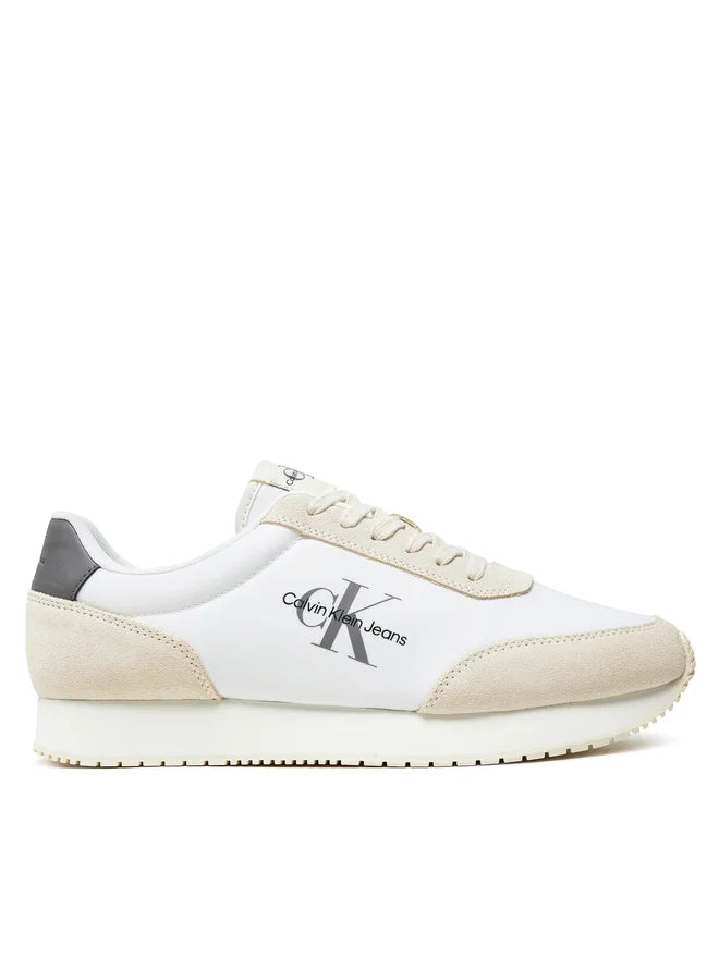 Sneakers Calvin Klein Jeans Retro Runner Su-Ny Mono bianco – profilo laterale
