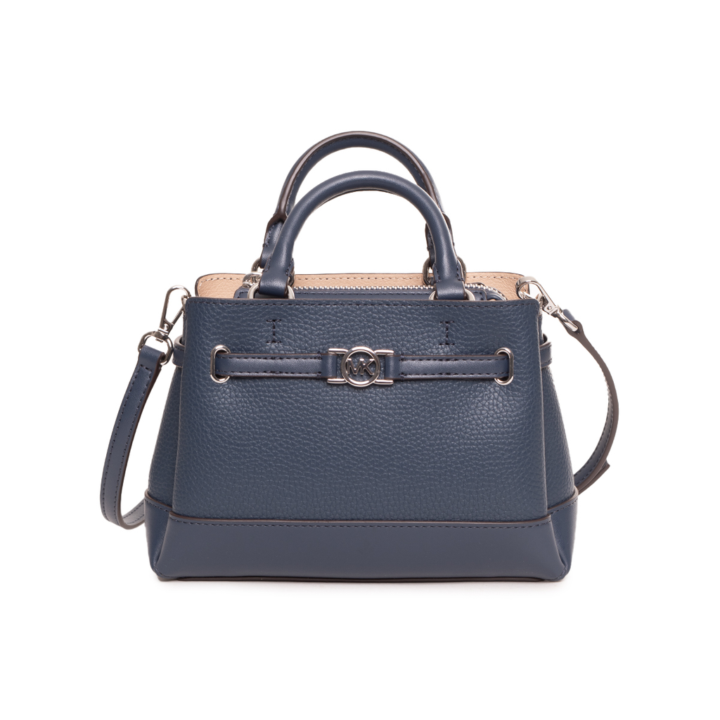 Borsa Michael Kors XS Satchel XBody Leather Navy – vista frontale