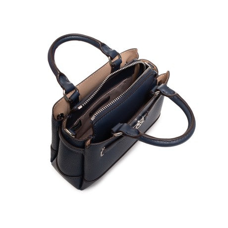 Borsa Michael Kors XS Satchel XBody Leather Navy – interno con tasche