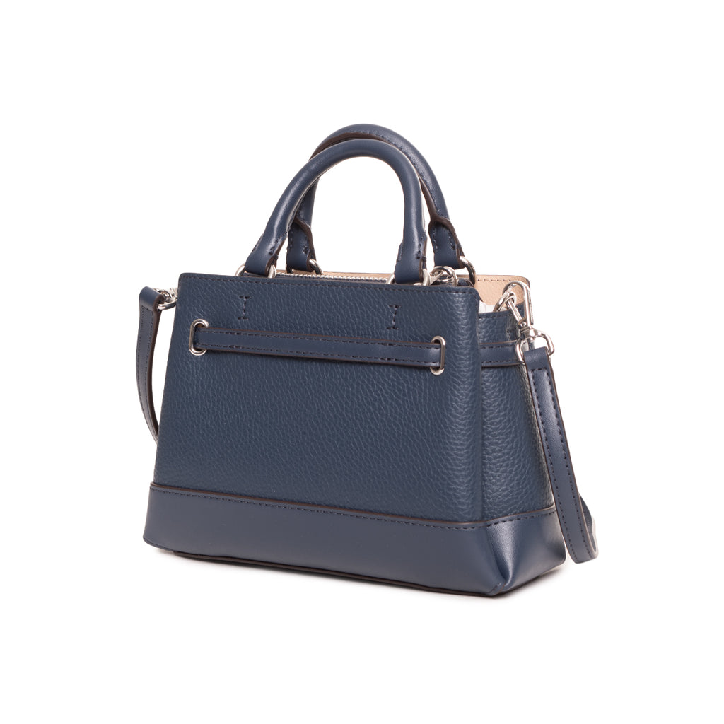 Borsa Michael Kors XS Satchel XBody Leather Navy – vista laterale